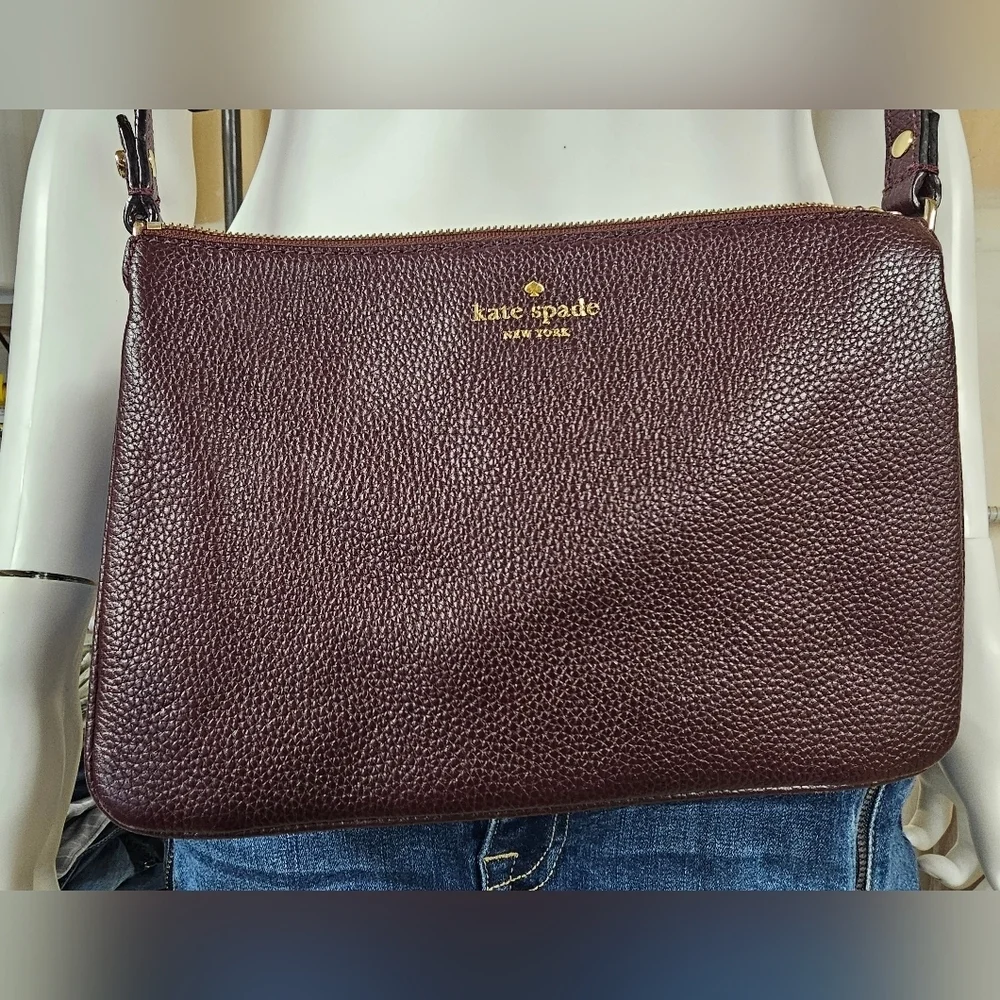 Kate Spade Triple Husset Cherrywood Crossbody Bag - Picture 2 of 11